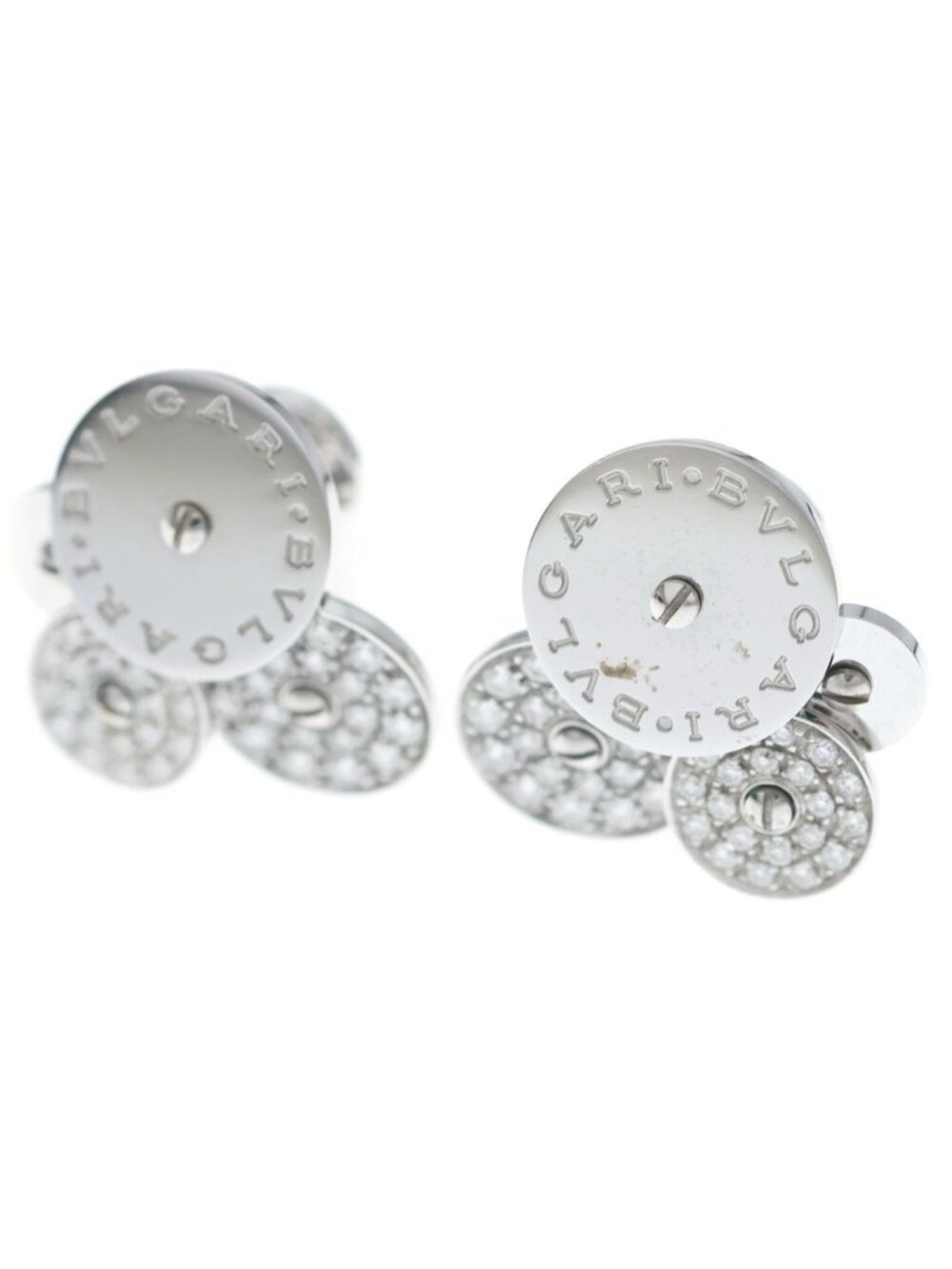 Bvlgari Chikladi Diamond Earrings 18k WG White Gold